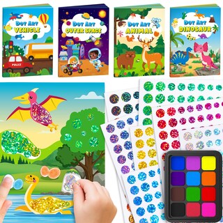Foto 1 | Foto 1 | Libro De Actividades Autoadhesivo D-fantix Dot Art Con Almohadilla De Tinta Para Niños Pequeños - Venta Internacional.