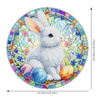 Foto 7 | Foto 7 | Juego De Guirnaldas Con Forma De Conejito De Pascua Acrílico Con Forma De Diamante Para Pintura Artística - Venta Internacional.