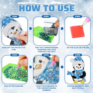 Foto 6 | Foto 6 | Set De Letreros Colgantes Con Pintura De Diamantes Zonon Winter 5d, 6 Unidades - Venta Internacional.