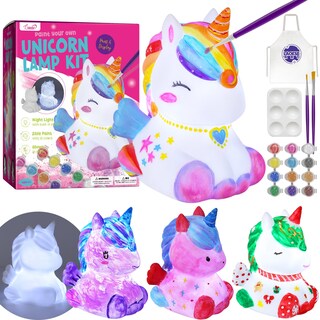 Foto 1 | Foto 1 | Kit De Pintura Laoese Paint Your Own Unicorn Lamp Para Niños De 6 A 12 Años - Venta Internacional.