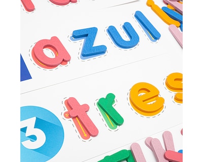 Foto 5 | Foto 5 | Juego de Mesa Didáctico Madera Montessori Letras para Niños