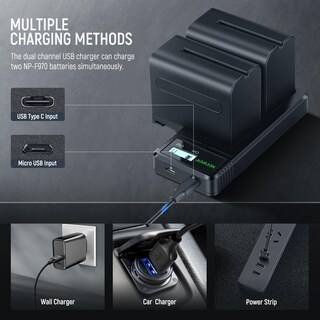 Foto 6 | Foto 6 | Baterías De Repuesto Y Cargador Neewer Np-f970 7800 Mah X2 - Venta Internacional.