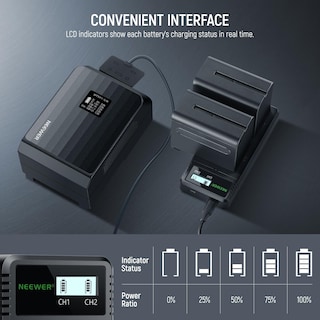 Foto 7 | Foto 7 | Baterías De Repuesto Y Cargador Neewer Np-f970 7800 Mah X2 - Venta Internacional.
