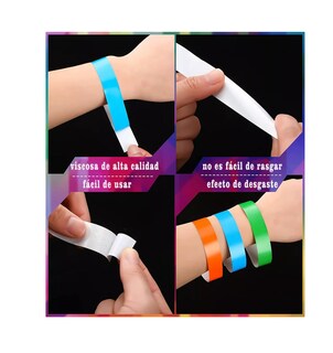 Foto 3 | Foto 3 | Pulseras de Papel para Eventos Lab.G 600 Piezas Diferentes Colores