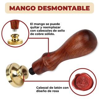 Foto 4 | Foto 4 | Sello para Lacre en Forma Rosa