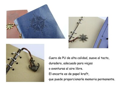Foto 3 | Foto 3 | Libreta Vintage de Piel Grande Malubero color Azul