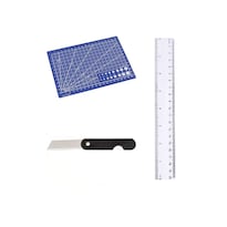 Kit Mica Termica 50 pzs Cuchillo Regla Recta Placa De Corte, Eo Safe Imports Esi-8446 Transparente.