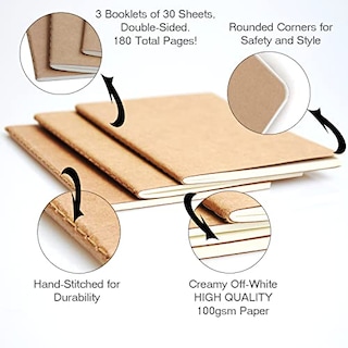 Foto 3 | Foto 3 | Venta Internacional- Cuaderno de Recarga Wanderings Papel Línea Set 3 Piezas
