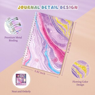 Foto 6 | Foto 6 | Venta Internacional - Kit De Diario Diy Perryhome Para Niñas Adolescentes De 6 A 14 Años, Color Morado