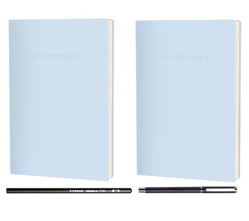 Foto 1 | Foto 1 | Cuaderno A5 Libreta Boceto Dibujo Art Book Azul Claro 4 Pcs