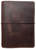 Funda Para Cuaderno Travelers Newestor, Tamaño B6, Piel Marrón Oscuro - Venta Internacional.