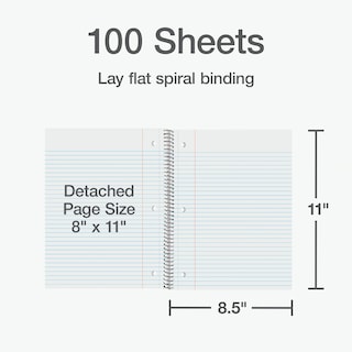 Foto 4 | Foto 4 | Cuaderno en Espiral Oxford 100 Hojas 5 Piezas - Venta Internacional