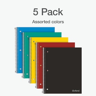 Foto 7 | Foto 7 | Cuaderno en Espiral Oxford 100 Hojas 5 Piezas - Venta Internacional