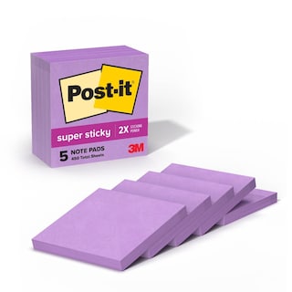 Foto 1 | Foto 1 | Sticky Notes Post-it Super Sticky, 3 X 3 Pulgadas, 5 Blocs, Iris Morado - Venta Internacional.