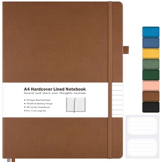 Foto 1 | Foto 1 | Libreta Maleden, Con Líneas, A4, 21 X 29,7 Cm, Tapa Dura, Color Marrón - Venta Internacional.