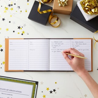 Foto 2 | Foto 2 | Libro De Visitas De Graduación Juvale Leather Class Of 2025, Negro - Venta Internacional.