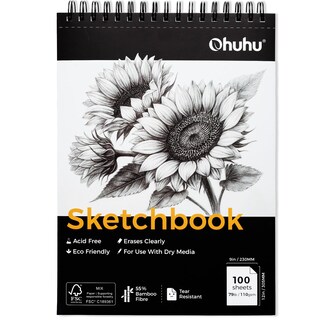 Foto 1 | Foto 1 | Cuaderno De Bocetos Ohuhu, Fibra De Bambú, 9 X 12 Cm, 100 Hojas, 110 G/m² - Venta Internacional.