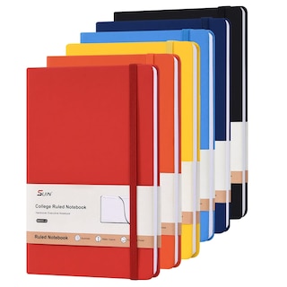 Foto 1 | Foto 1 | Libreta Suin De Tapa Dura, Tamaño A5, Rayada, 200 Páginas, Paquete De 6 - Venta Internacional.