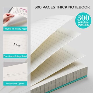Foto 4 | Foto 4 | Cuaderno En Espiral Ahgxg College Rayado A4, 300 Páginas, 100 G/m² - Venta Internacional.
