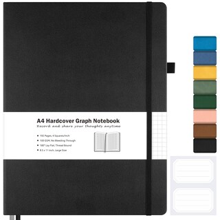 Foto 1 | Foto 1 | Cuaderno Maleden, Papel Cuadriculado A4, 21 X 29,7 Cm, Tapa Dura, 192 Págs. - Venta Internacional.