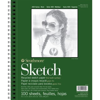 Foto 1 | Foto 1 | Bloc De Dibujo Strathmore Serie 400, Papel Reciclado, 9 X 12 Pulgadas, 100 S - Venta Internacional.