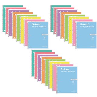 Foto 1 | Foto 1 | Cuaderno Oxford En Espiral Con Rayas Anchas, 1 Tema, 24 Unidades, 70 Hojas - Venta Internacional.