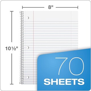 Foto 7 | Foto 7 | Cuaderno Oxford En Espiral Con Rayas Anchas, 1 Tema, 24 Unidades, 70 Hojas - Venta Internacional.