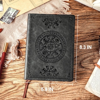 Foto 4 | Foto 4 | Cuaderno Cagie Cuaderno Vintage De Piel Para Hombre, 180 Páginas - Venta Internacional.