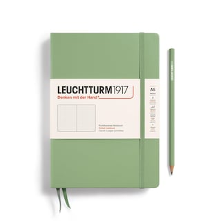 Foto 1 | Foto 1 | Libreta Leuchtturm1917, Tapa Dura, Tamaño Mediano, A5, 251 Páginas, Color Salvia - Venta Internacional.