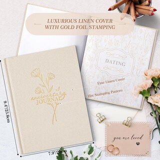 Foto 2 | Foto 2 | Libreta Lanpn Para Aniversario De Boda, De Lino, 190 Páginas - Venta Internacional.