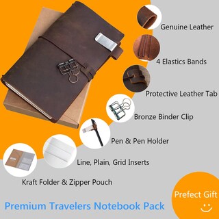Foto 2 | Foto 2 | Cuaderno De Viaje De Piel Recargable Journal Newestor, Color Marrón - Venta Internacional.