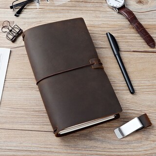 Foto 4 | Foto 4 | Cuaderno De Viaje De Piel Recargable Journal Newestor, Color Marrón - Venta Internacional.