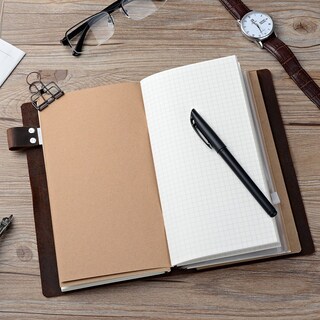 Foto 5 | Foto 5 | Cuaderno De Viaje De Piel Recargable Journal Newestor, Color Marrón - Venta Internacional.