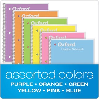 Foto 7 | Foto 7 | Cuaderno Oxford Spiral De 1 Asignatura Rayado Universitario 70 Hojas - Venta Internacional.