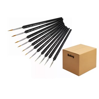 Foto 1 | Foto 1 | Pincel Belug para Acrílico de Dibujo Óleo 11 Piezas color Negro