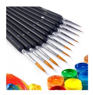 Foto 2 | Foto 2 | Pincel Belug para Acrílico de Dibujo Óleo 11 Piezas color Negro