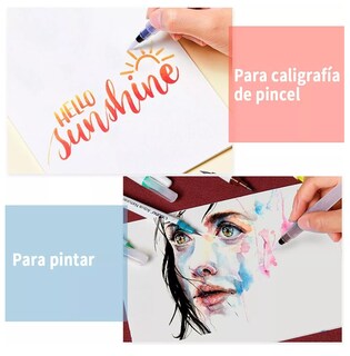 Foto 5 | Foto 5 | Juego De Pinceles De Acuarela Para Agua Profesional, 6 Pcs