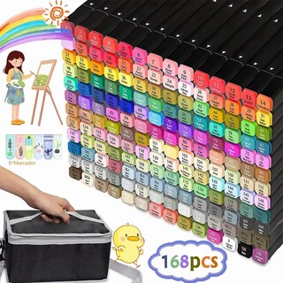 Foto 3 | Foto 3 | Kit 168 Colors Marcadores Doble Belug Punta Plumones- Punta Pincel