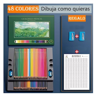 Foto 2 | Foto 2 | Colores Lápiz De Pintura Suministro Arte Boceto Aceitoso 48 Pzs