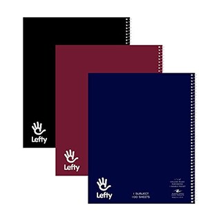Foto 1 | Foto 1 | Cuadernos con Espiral Izquierda Roaring Spring Lefty 3 Paquetes 11''x9'' 100 Hojas Rayadas Colores Surtidos