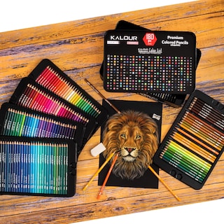 Foto 5 | Foto 5 | Set De Lápices De Colores Kalour 180 Para Artistas Adultos Con Estuche De Hojalata - Venta Internacional.