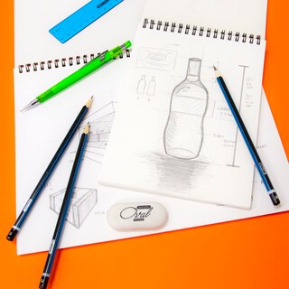 Foto 3 | Foto 3 | Lápiz Bazic #2b Premium Wood Blue, Paquete De 12 - Venta Internacional.