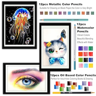 Foto 4 | Foto 4 | Set De Artículos De Arte Kalour De 76 Piezas Para Bocetos Y Dibujos Con Libro De Tutoriales - Venta Internacional.