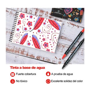 Foto 5 | Foto 5 | 72 Colores Plumones Acrílicos Marcadores Arte Punta 1mm Fino