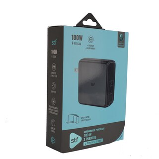 Foto 6 | Foto 6 | Cargador de Pared Gan 100w Stf Carga Ultra Rápida 3a 3 Salidas para Celular