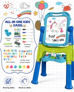 Foto 7 | Foto 7 | Arte Infantil Easel Lehoo Castle 4 En 1 De Doble Cara Con Accesorios - Venta Internacional.