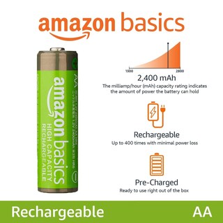 Foto 3 | Foto 3 | Baterías Recargables Amazonbasics Aa 2400 Mah X24 Con Cargador - Venta Internacional.