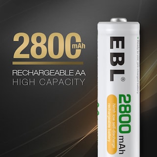 Foto 4 | Foto 4 | Cargador De Batería Ebl Recargable Aa 2800 Mah Paquete De 4 Con 9 V - Venta Internacional.
