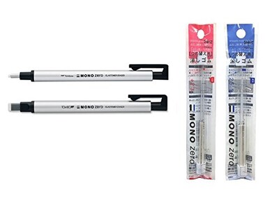 Foto 1 | Foto 1 | Set De Gomas De Borrar Tombow Mono Zero Con Soportes Redondos Y Cuadrados - Venta Internacional.