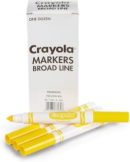 Foto 2 | Foto 2 | Venta Internacional- Marcadores de Línea Amplia Crayola color Amarillo 12 Piezas